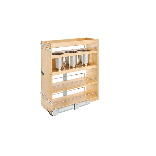 Rev-A-Shelf Maple Veneer, Light Brown, 9.25 in W, 25.6 in H, 21.75 in D, 21.75 in L, Light Brown 449UT-BCSC-8C - main